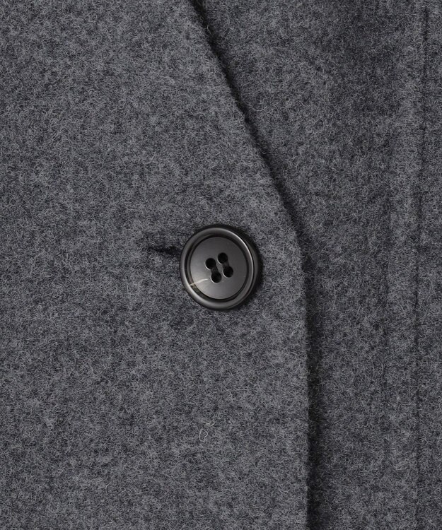 #Newans ウエストシェイプリバーコート グレー