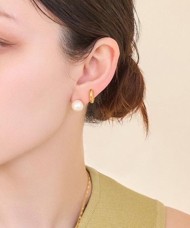 Phoebe 【痛くないシリーズ/金属アレルギー対応】パールリウムライトフィットイヤリング/一粒パール ホワイト