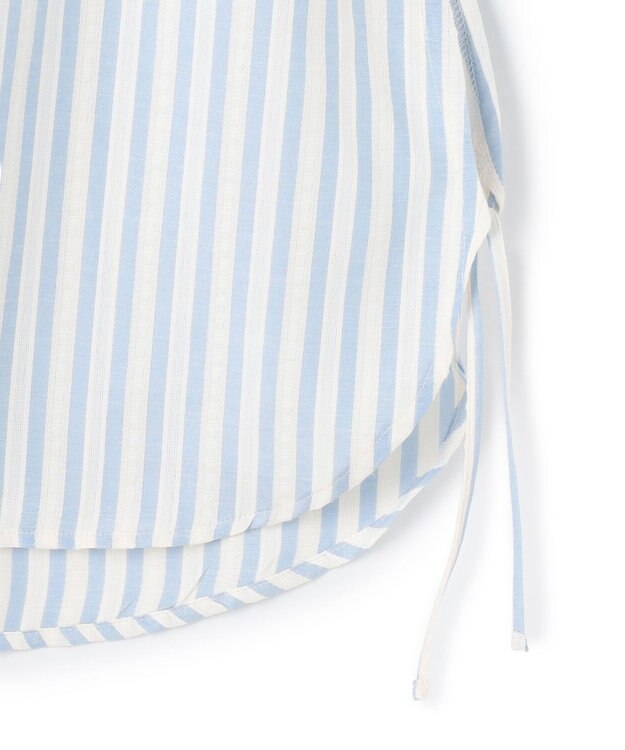 J.PRESS YORK STREET 【WOMEN】サイドドローストリング シャツブラウス サックスブルー系1