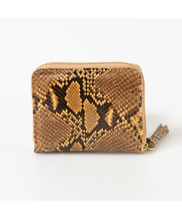 UNBILLION ペルケ perche / ダイヤモンドパイソン・ジャバラカートウォレット オレンジ