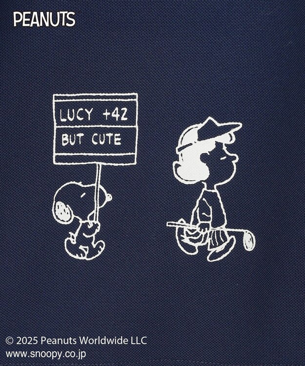 23区GOLF 【MEN】『PEANUTS』コラボプリントポロ ネイビー系