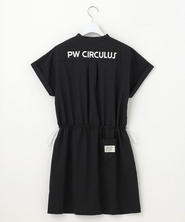 PW CIRCULUS 【高通気 / 軽撥水 / 軽量のDotAir 使用】【WOMEN】バンドカラーワンピ ゴルフウェア レディース ブラック系