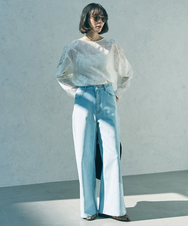 UNFILO UNFILO DENIM バギー アイスブルー