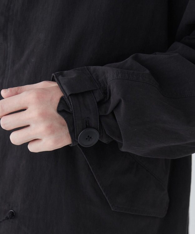 WEGO 【ユニセックス着用ITEM】サイドスリットモッズコート ブラック