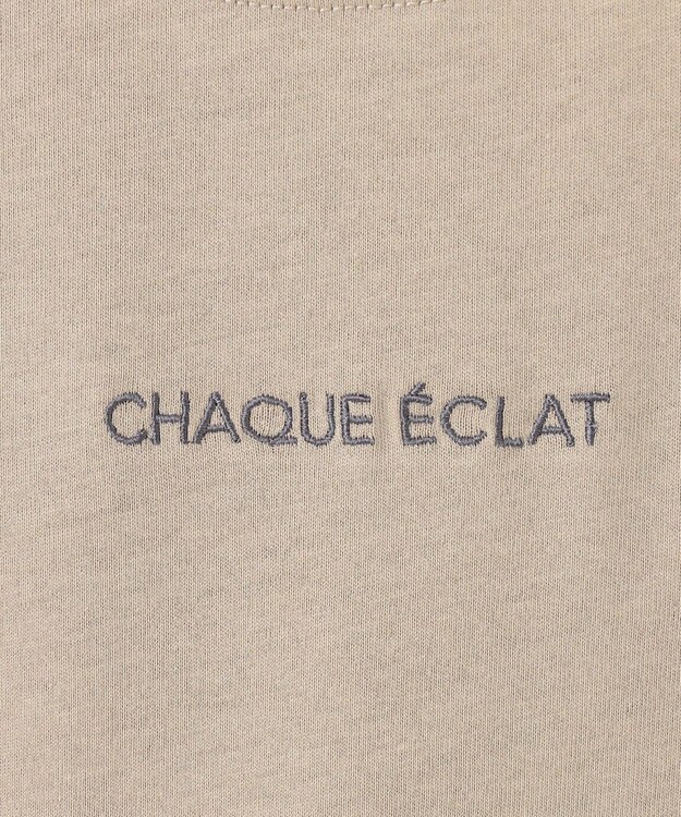 ANY L 【洗濯機可】チビロゴロングスリーブＴシャツ ベージュ