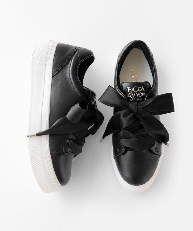 TOCCA 【2種類の靴紐付き2WAY・軽量】TNY SNEAKERS スニーカー ブラック系