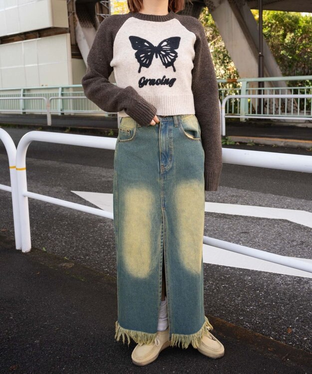 WEGO フラッフィーラグランちびニット 柄1