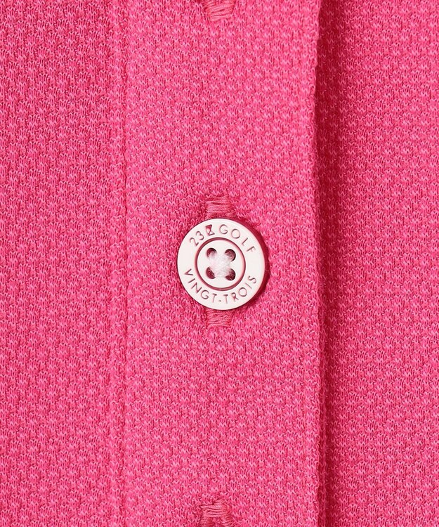 23区GOLF 【WOMEN】【UVケア・吸水速乾】ハニカムカノコ 半袖ポロシャツ ピンク系