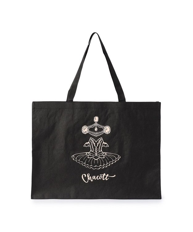 Chacott ジュエルチュチュ不織布バッグM ブラック