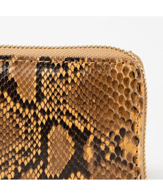 UNBILLION ペルケ perche / ダイヤモンドパイソン・ジャバラカートウォレット オレンジ