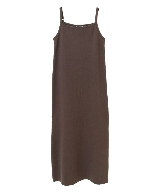 earth music&ecology ＳＥＴ２点襟付きカーディガン＋ニットワンピース Mocha