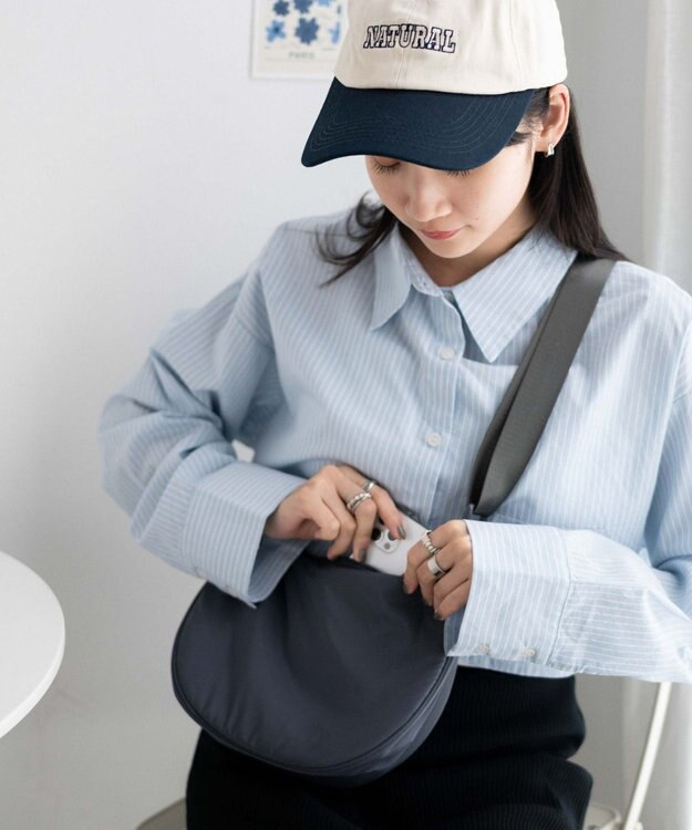 WEGO カラーハーフムーンショルダー グレー