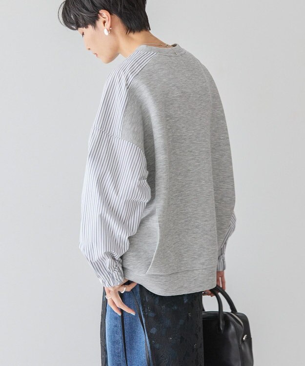 AMERICAN HOLIC 異素材コクーンポンチプルオーバー Light Gray