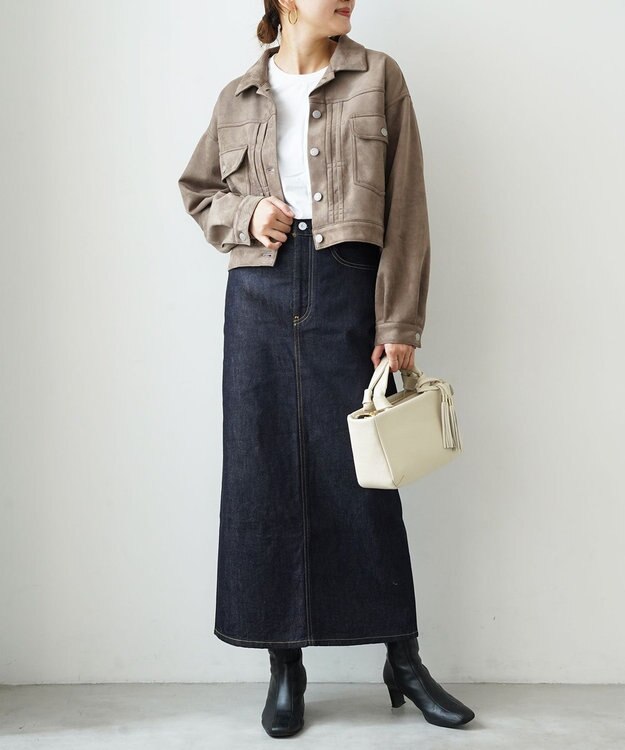 Atelier nuu 日本製 タッセルレザー loop ミニボストン アイボリー