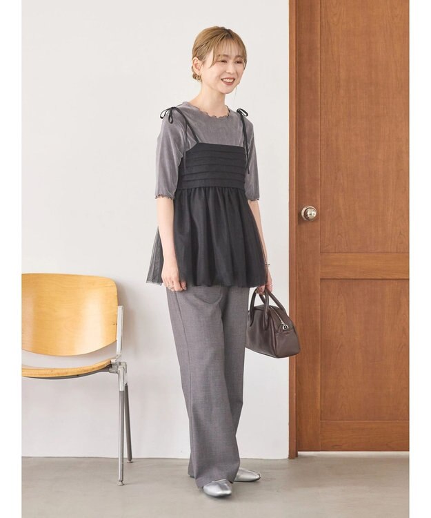 AMERICAN HOLIC チュールボリュームキャミ Black