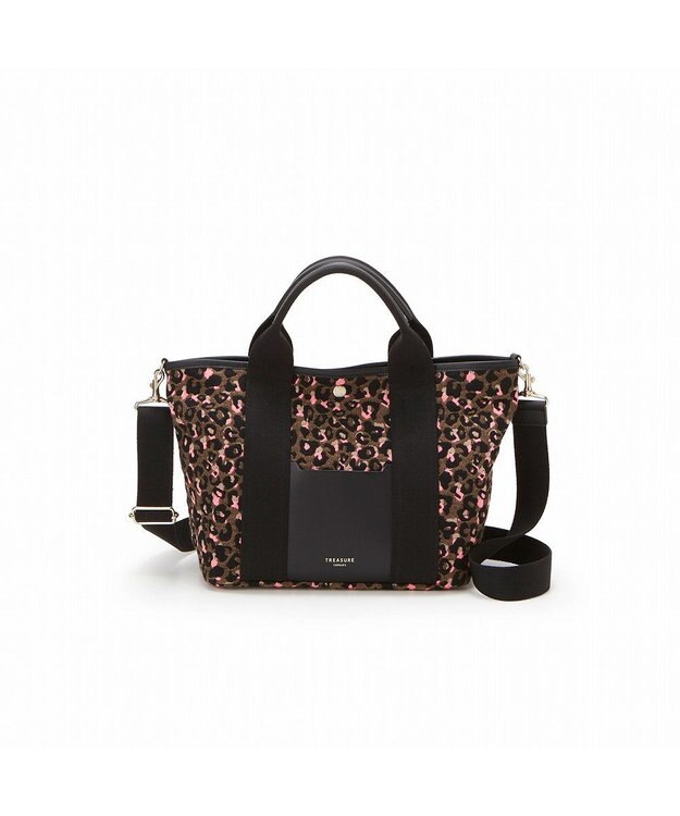 TOPKAPI 【TREASURE TOPKAPI】アニマルジャガード 2WAY ショルダー付き トートバッグ ブラウン