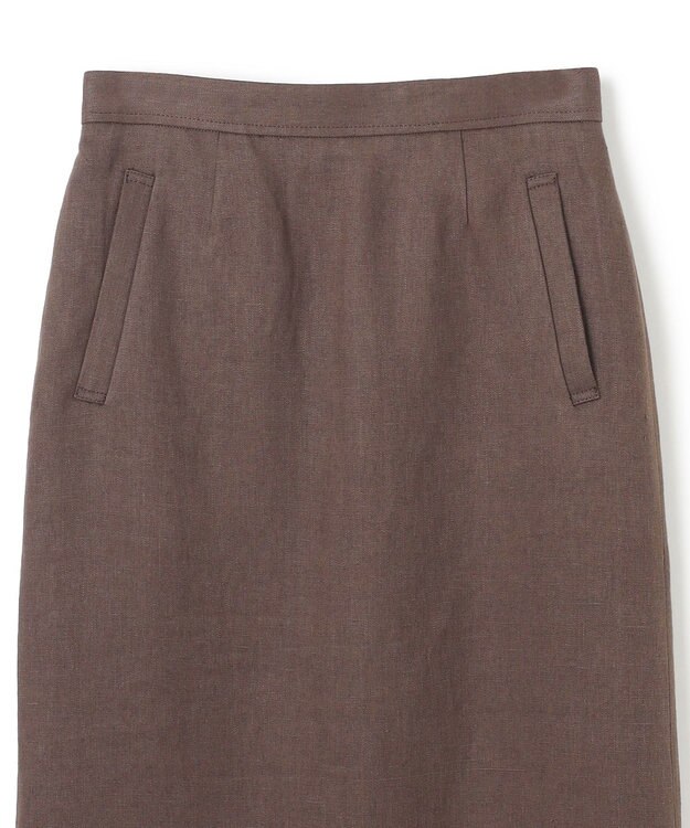 BEIGE， 【Oggi 5月号掲載】CRINUM / Iラインリネンマキシスカート Dark Brown