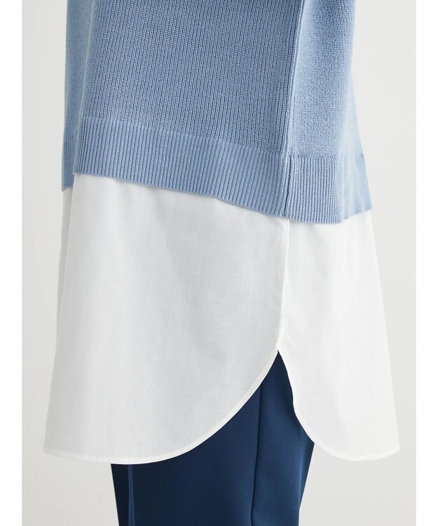 Green Parks ニットドッキングチュニック Blue