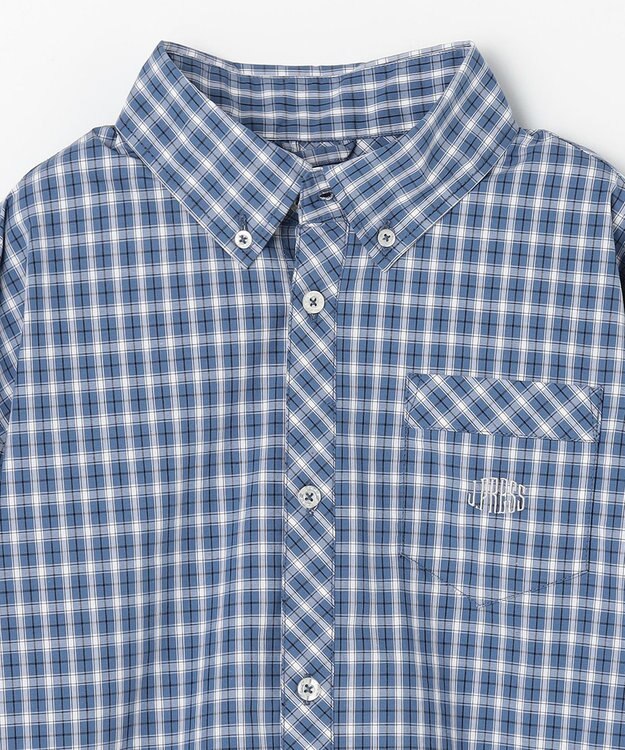 J.PRESS KIDS 【140-170cm】オックス チェックシャツ ブルー系3