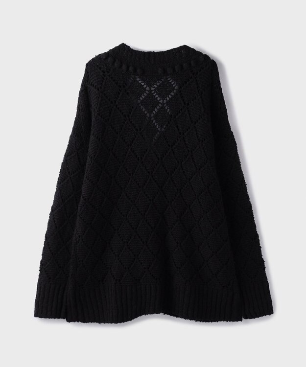 GRACE CONTINENTAL オーバーニットカーディガン ブラック