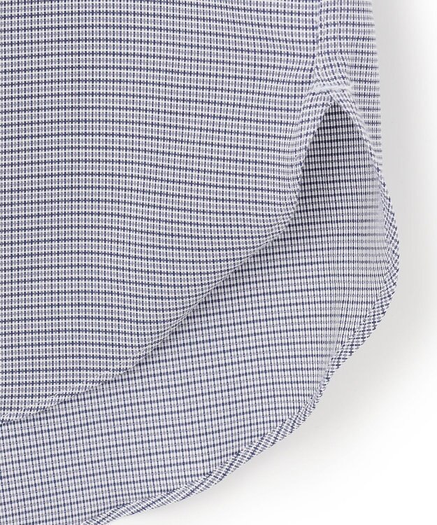 J.PRESS MEN 【PREMIUM PLEATS / 形態安定】PANAMAミニチェックシャツ/ B.D. ライトグレー系3