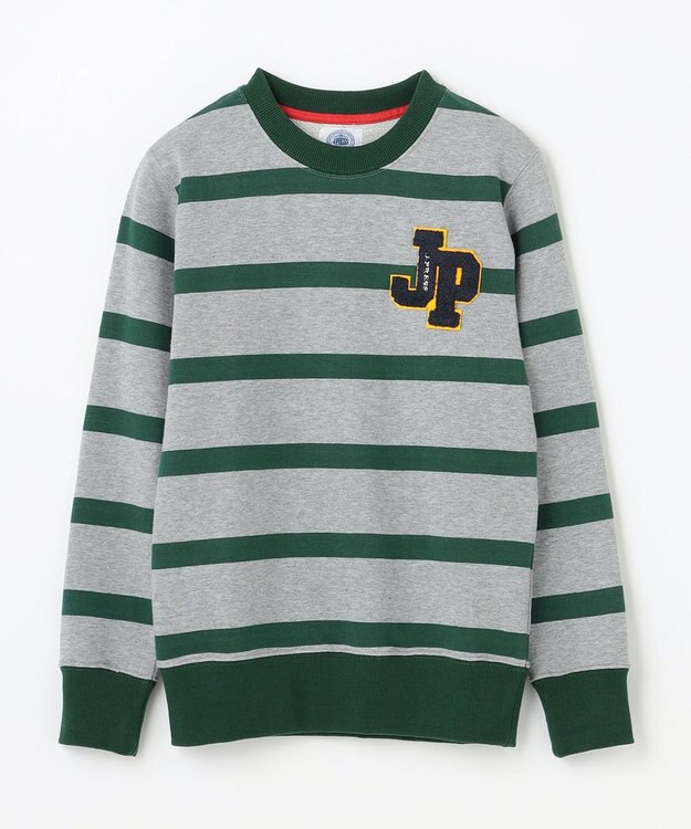 J.PRESS KIDS 【110-130cm】ボーダートレーナー グレー系1