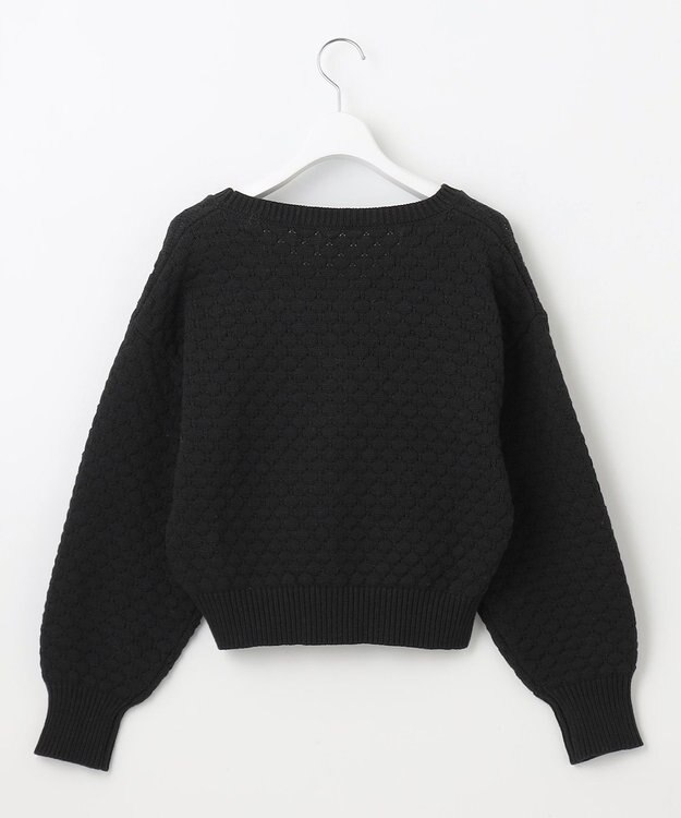 Feroux 【洗える】ポコポコ カーディガン ブラック系