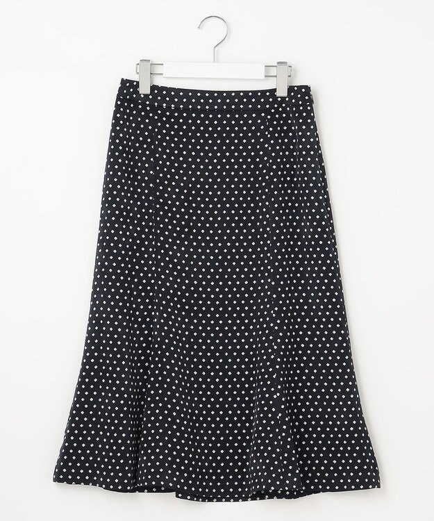 J.PRESS LADIES 【洗える】ジオメトリック マーメイド スカート ネイビー系5