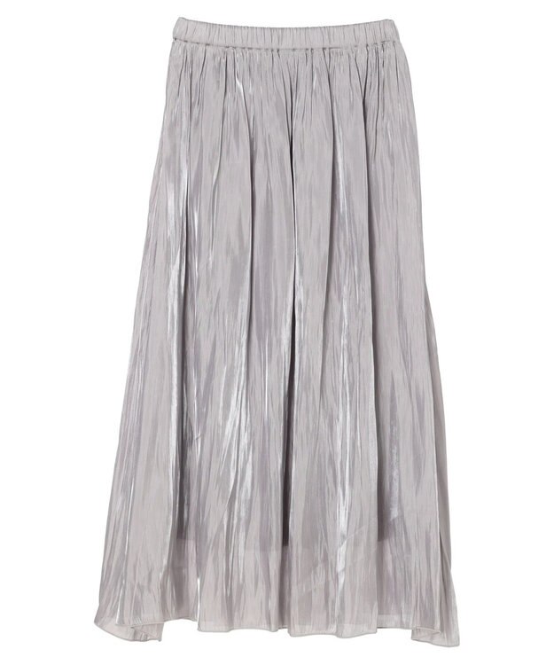 earth music&ecology シャイニーギャザースカート Light Gray