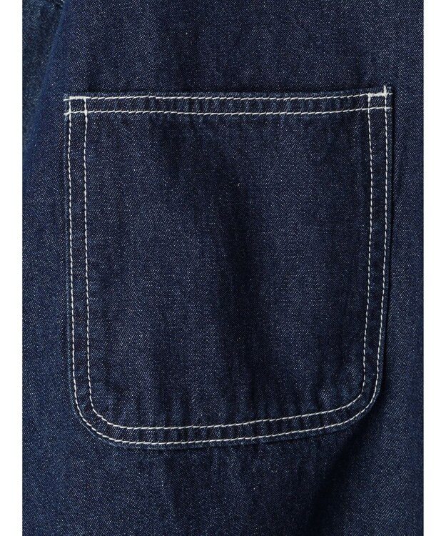 earth music&ecology スクエアデニムシャツ Indigo