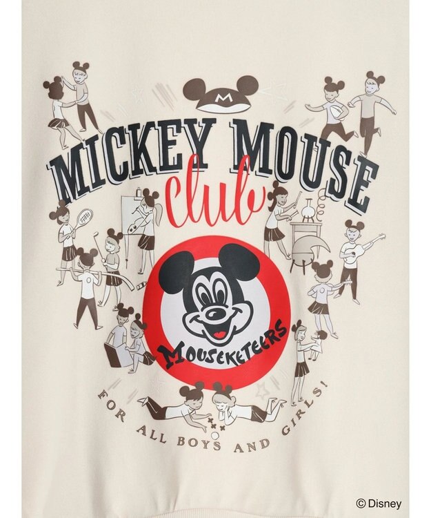 Green Parks ミッキーマウス・クラブ／アート裏起毛プルオーバー Light Beige