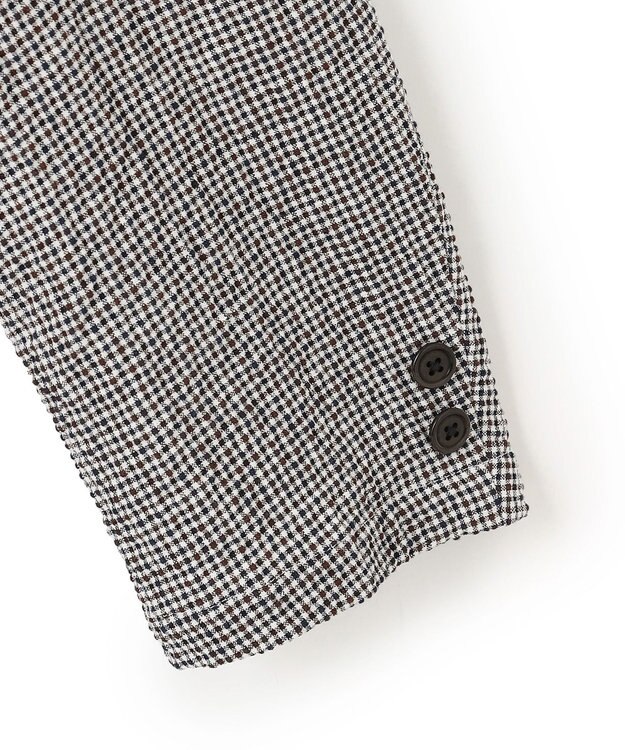 J.PRESS MEN リネン×シアサッカーの清涼感【高通気性】ストレッチリネンシアサッカー ジャケット ブラウン系3