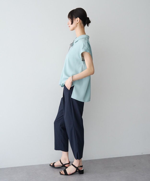 YECCA VECCA 【UVカット】サラサライージーテーパードパンツ Navy