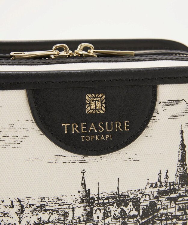 TOPKAPI 【TREASURE TOPKAPI】キャンバス プリント ワンハンドル ショルダーバッグ ホワイト