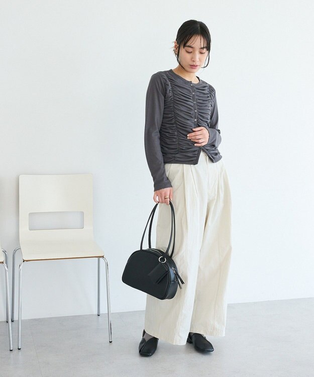 CRAFT STANDARD BOUTIQUE コットンナイロンカーブパンツ Ivory