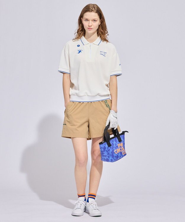 PW CIRCULUS 【WOMEN】ギャザリングショーツ ゴルフウェア レディース ベージュ系