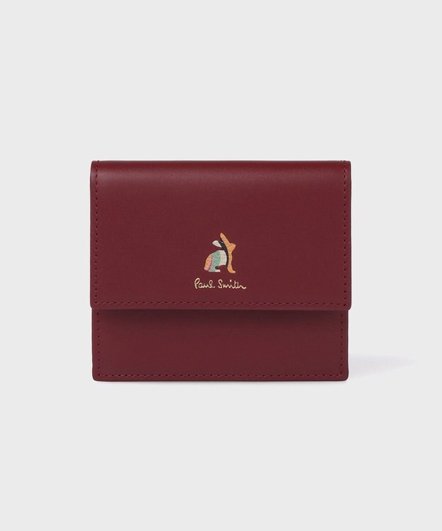 Paul Smith マーケトリースワールラビット 2つ折り財布 バーガンディー