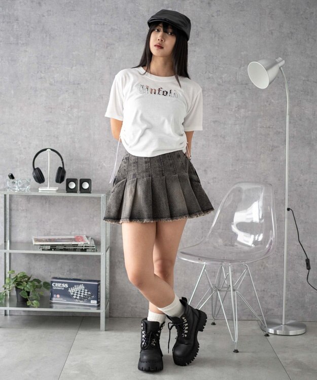 WEGO グラフィックストッパードロストショートT ホワイト