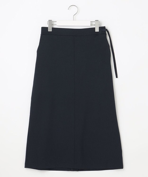 J.PRESS LADIES 【洗える】 バーズアイジャージー ナロー スカート ネイビー系