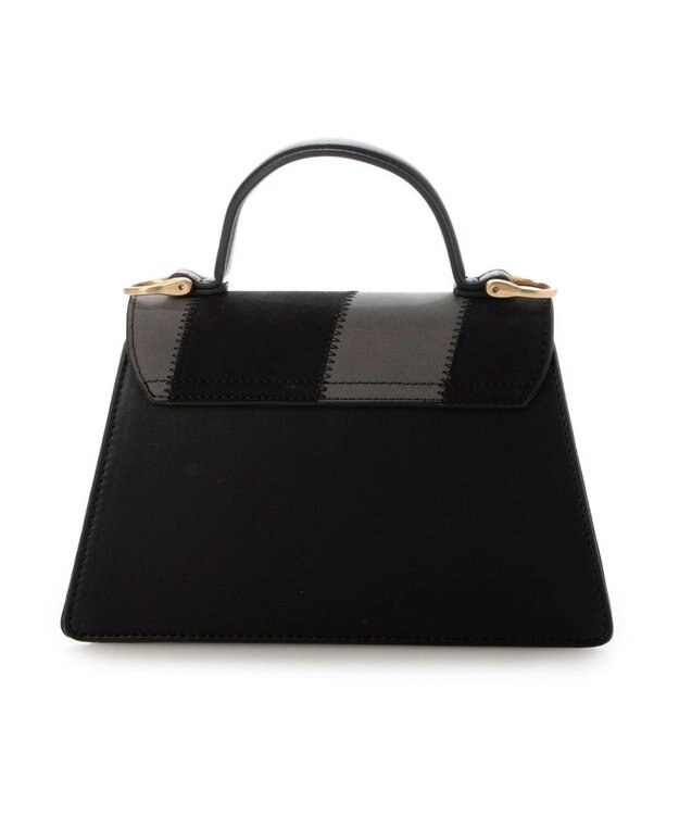 UNBILLION カシュカシュ cachecache / スエード調切り替えハンドバッグ ブラックミックス