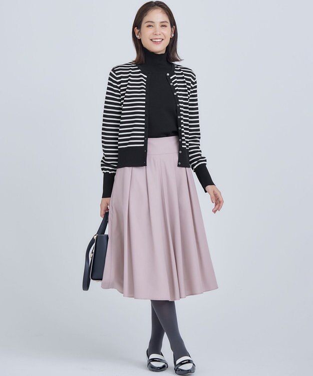 組曲 L 【6色展開・UVケア】モダンタートルニット ブラック系