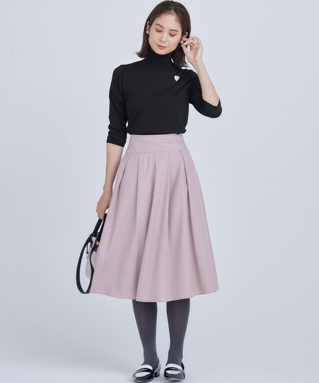 組曲 L 【6色展開・UVケア】モダンタートルニット ブラック系