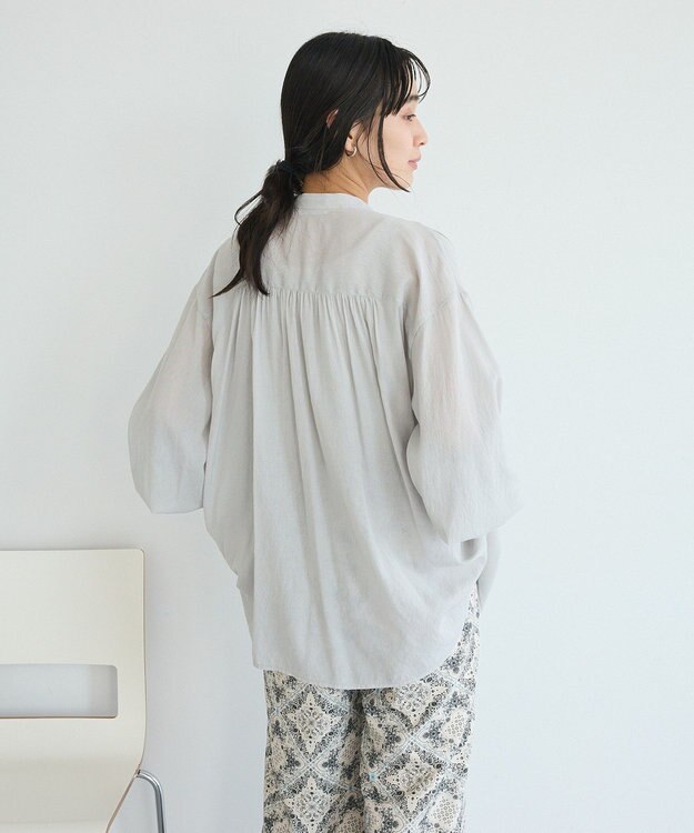 CRAFT STANDARD BOUTIQUE ウ゛ィンテージボイルロングスリーブブラウス Light Gray