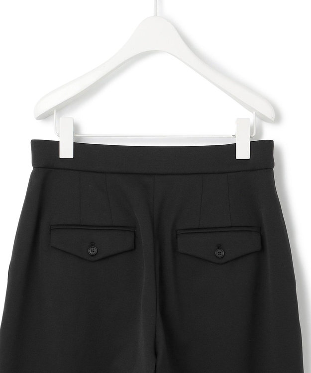 ICB 【洗える】T/Wベネシャンストレッチ カーブパンツ ブラック系