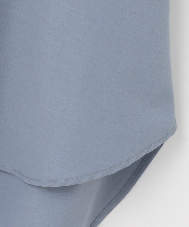 Feroux 【洗える】フリルシャツ ブラウス ブルー系