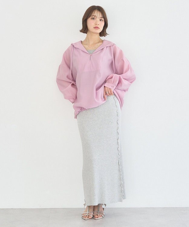 earth music&ecology アノラックフーディ Pink