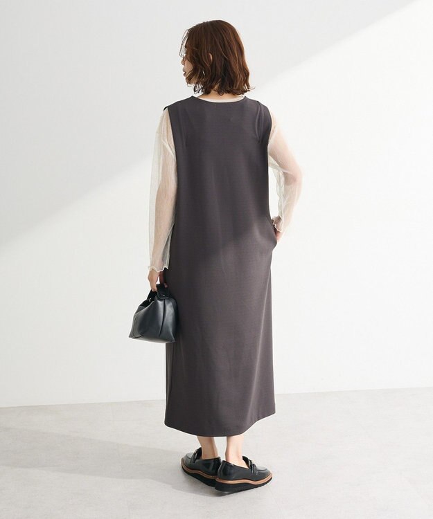 Green Parks ジャケット風ジャンパースカート Dark Gray