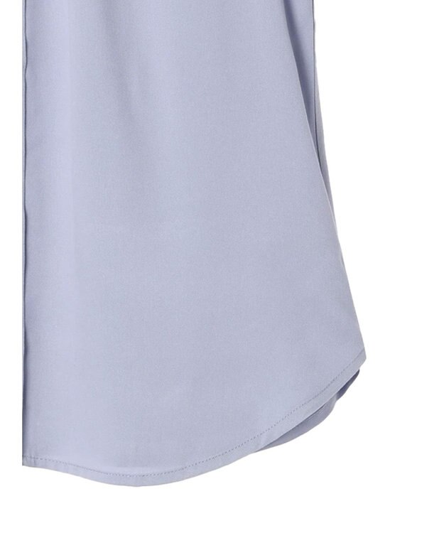 earth music&ecology レースラッフルブラウス Grayish Blue