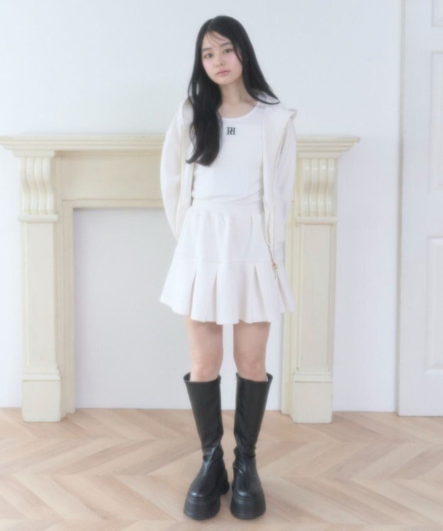 WEGO ダンボールレースパーカー ホワイトアイボリー