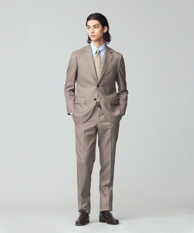 J.PRESS MEN 【ESSENTIAL CLOTHING】ステップドビースーツ ベージュ系